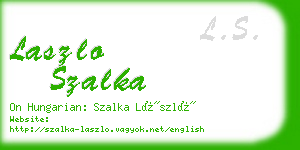 laszlo szalka business card